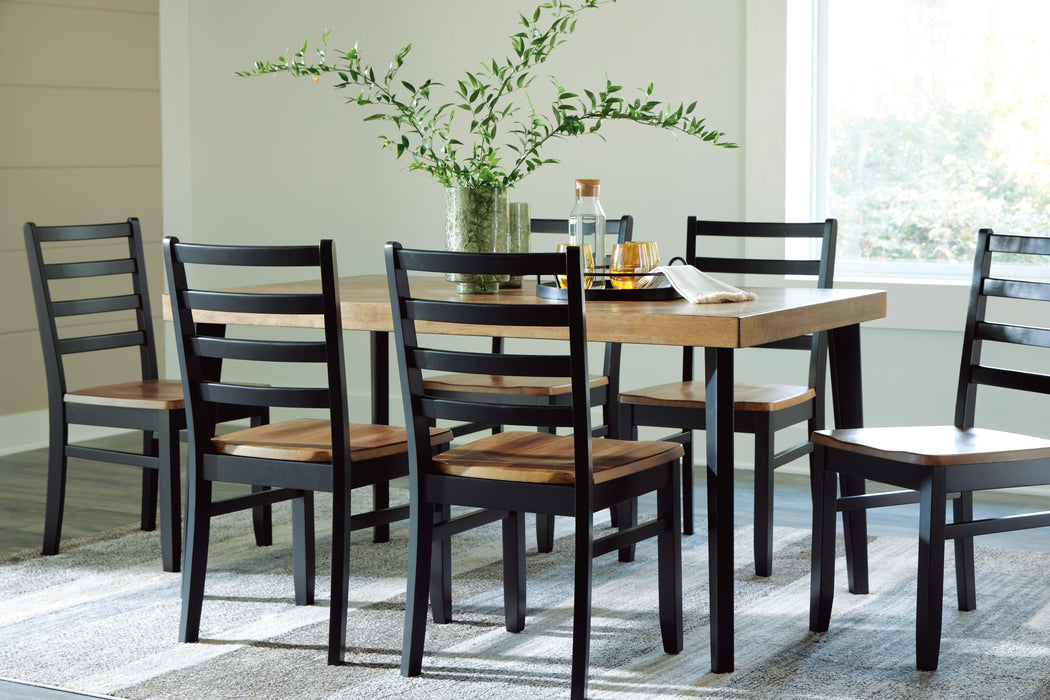Blondon Dining Table and 6 Chairs (Set of 7) - Bill's Discount Center (Bradenton, FL)