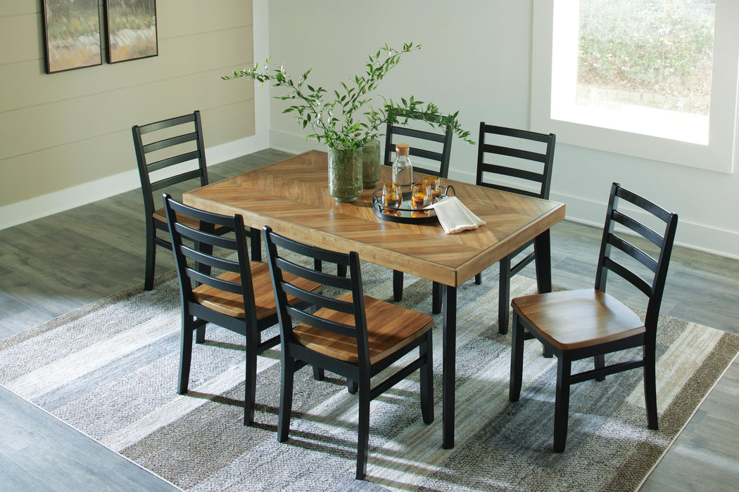 Blondon Dining Table and 6 Chairs (Set of 7) - Bill's Discount Center (Bradenton, FL)