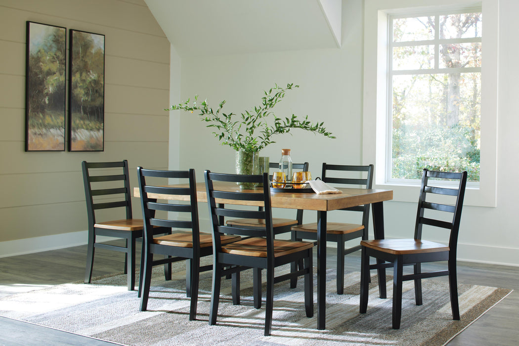 Blondon Dining Table and 6 Chairs (Set of 7) - Bill's Discount Center (Bradenton, FL)