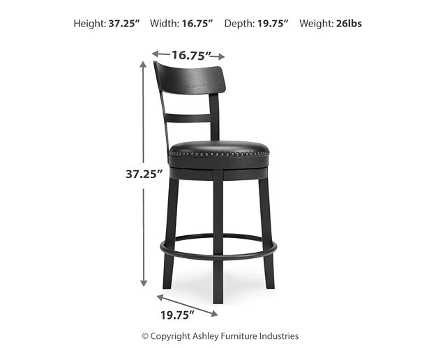 Valebeck Counter Height Bar Stool - Bill's Discount Center (Bradenton, FL)