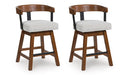 Ralene Counter Height Barstool (Set of 2) - Bill's Discount Center (Bradenton, FL)