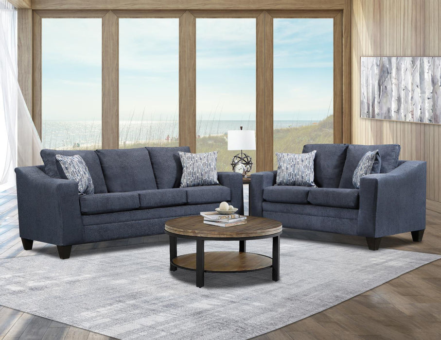 Sofa And Loveseat Hershey Navy 4700-06 - Bill's Discount Center (Bradenton, FL)