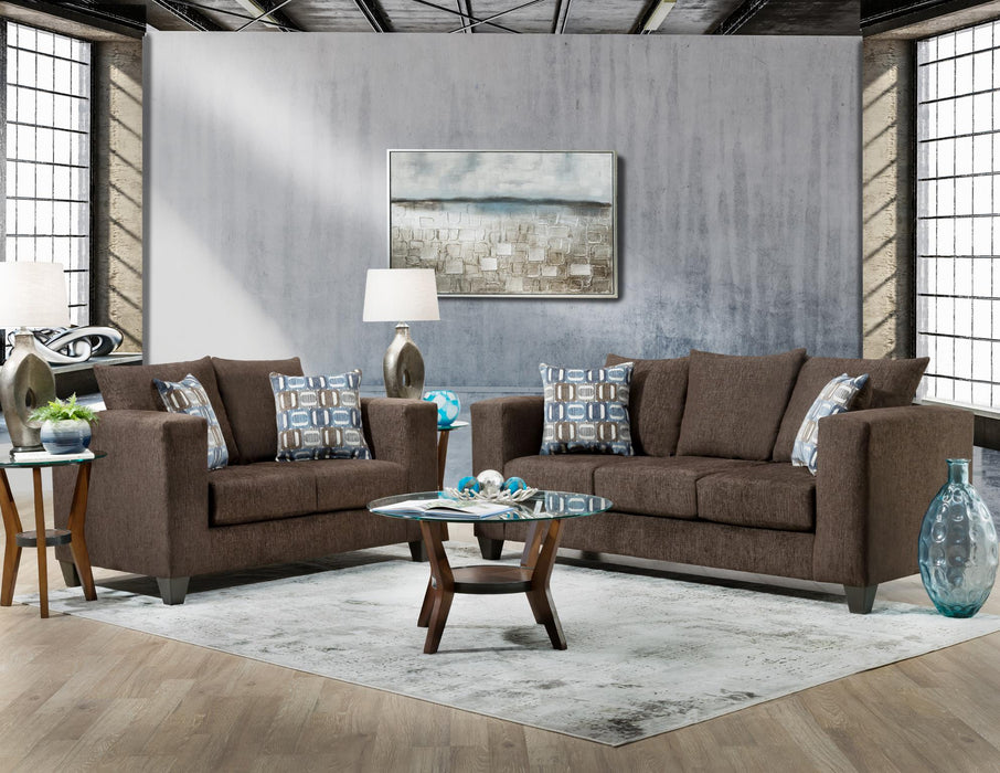 Sofa and Loveseat Gretna Chocolate - Bill's Discount Center (Bradenton, FL)