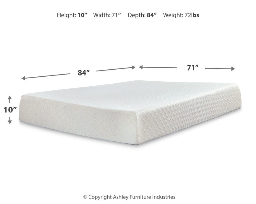 10 Inch Chime Memory Foam Mattress Set - Bill's Discount Center (Bradenton, FL)