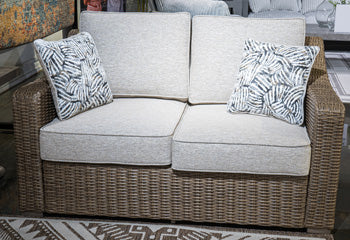Laguna Heights Outdoor Loveseat with Cushion - Bill's Discount Center (Bradenton, FL)