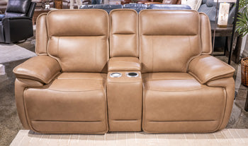 Glencroft Power Reclining Loveseat with Console - Bill's Discount Center (Bradenton, FL)