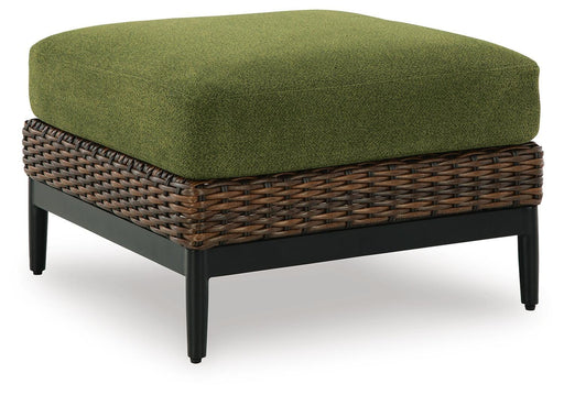 Horizon Hall Outdoor Ottoman with Cushion - Bill's Discount Center (Bradenton, FL)