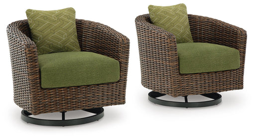 Horizon Hall Outdoor Swivel Lounge Chair with Cushion - Bill's Discount Center (Bradenton, FL)