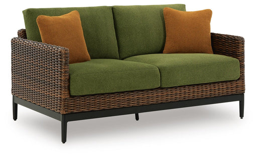 Horizon Hall Outdoor Loveseat with Cushion - Bill's Discount Center (Bradenton, FL)