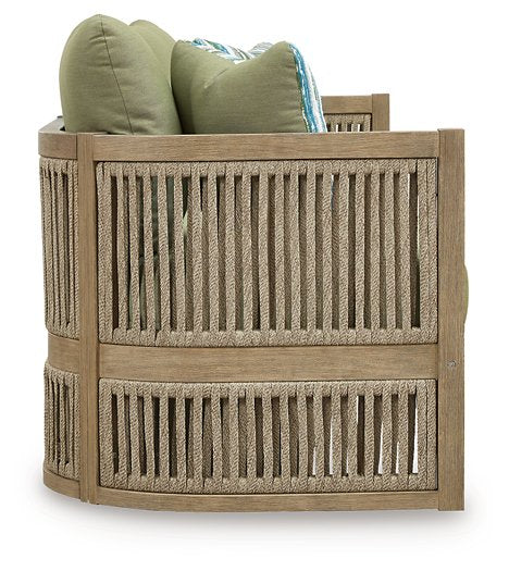 Serena Shores Outdoor Sofa with Cushion - Bill's Discount Center (Bradenton, FL)