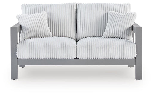 Hurley Park Outdoor Loveseat with Cushion - Bill's Discount Center (Bradenton, FL)