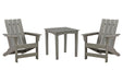 Visola Outdoor Adirondack Chair Set with End Table - Bill's Discount Center (Bradenton, FL)