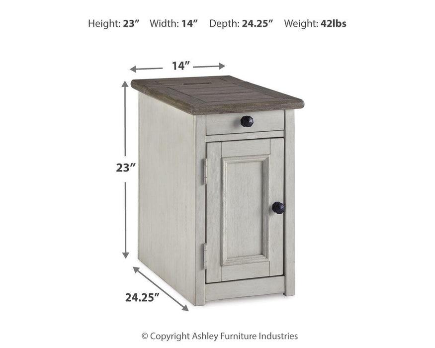 Bolanburg Chairside End Table with USB Ports & Outlets - Bill's Discount Center (Bradenton, FL)