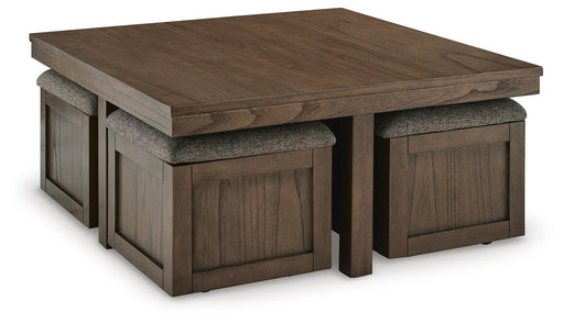 Boardernest Coffee Table with 4 Stools - Bill's Discount Center (Bradenton, FL)