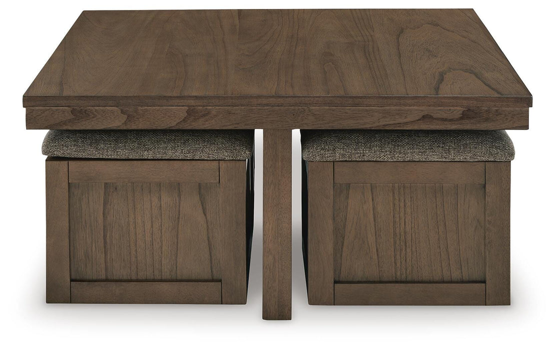 Boardernest Coffee Table with 4 Stools - Bill's Discount Center (Bradenton, FL)
