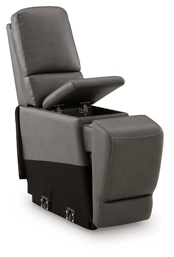 5Z - Pittson Power Reclining Sectional Loveseat with Console - Bill's Discount Center (Bradenton, FL)