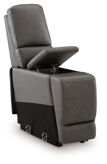 5Z - Pittson Power Reclining Sectional Loveseat with Console - Bill's Discount Center (Bradenton, FL)