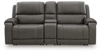 5Z - Pittson Power Reclining Sectional Loveseat with Console - Bill's Discount Center (Bradenton, FL)