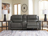 5Z - Pittson Power Reclining Sectional Loveseat with Console - Bill's Discount Center (Bradenton, FL)