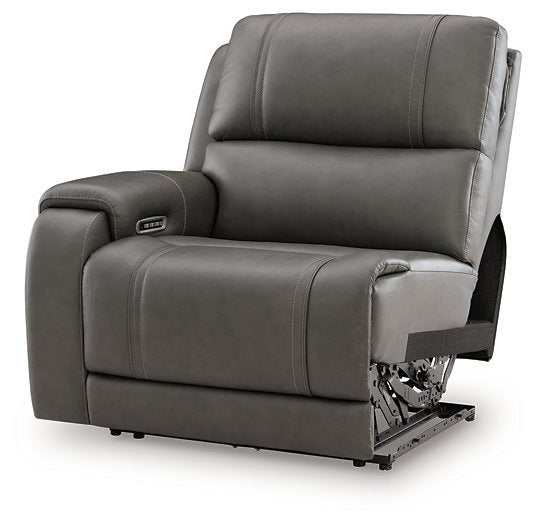 5Z - Pittson Power Reclining Sectional Loveseat with Console - Bill's Discount Center (Bradenton, FL)
