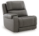5Z - Pittson Power Reclining Sectional Loveseat with Console - Bill's Discount Center (Bradenton, FL)