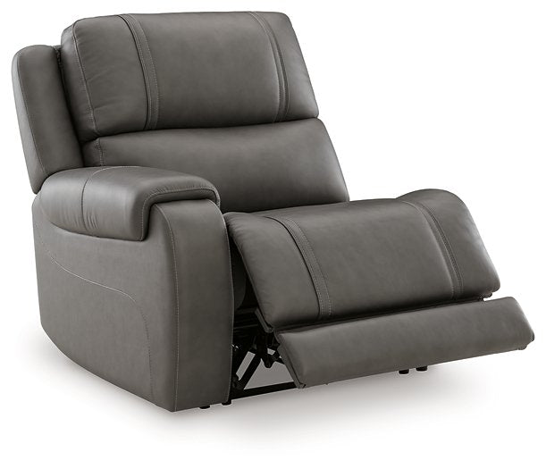 5Z - Pittson Power Reclining Sectional Loveseat with Console - Bill's Discount Center (Bradenton, FL)