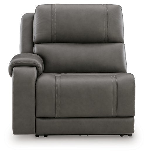5Z - Pittson Power Reclining Sectional Loveseat with Console - Bill's Discount Center (Bradenton, FL)