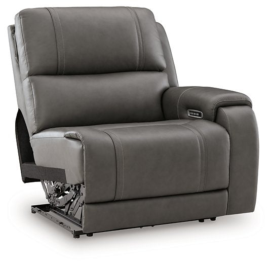 5Z - Pittson Power Reclining Sectional Loveseat with Console - Bill's Discount Center (Bradenton, FL)