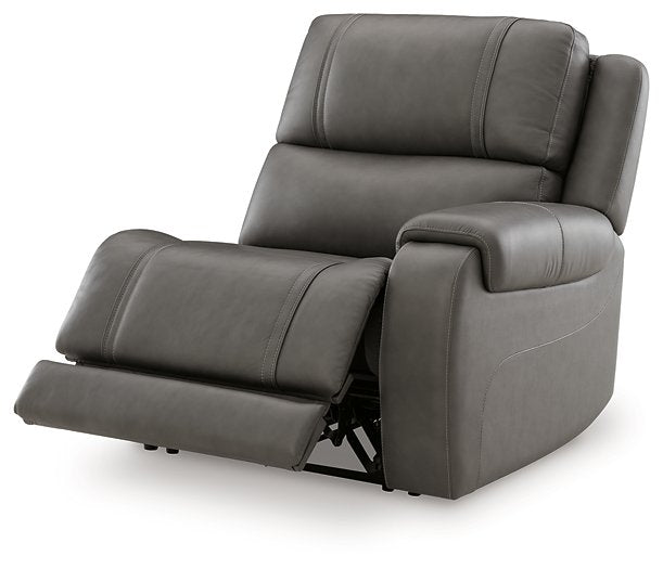 5Z - Pittson Power Reclining Sectional Loveseat with Console - Bill's Discount Center (Bradenton, FL)