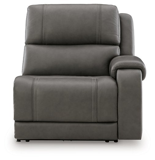 5Z - Pittson Power Reclining Sectional Loveseat with Console - Bill's Discount Center (Bradenton, FL)