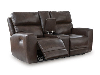 Crossplex Power Reclining Loveseat with Console - Bill's Discount Center (Bradenton, FL)