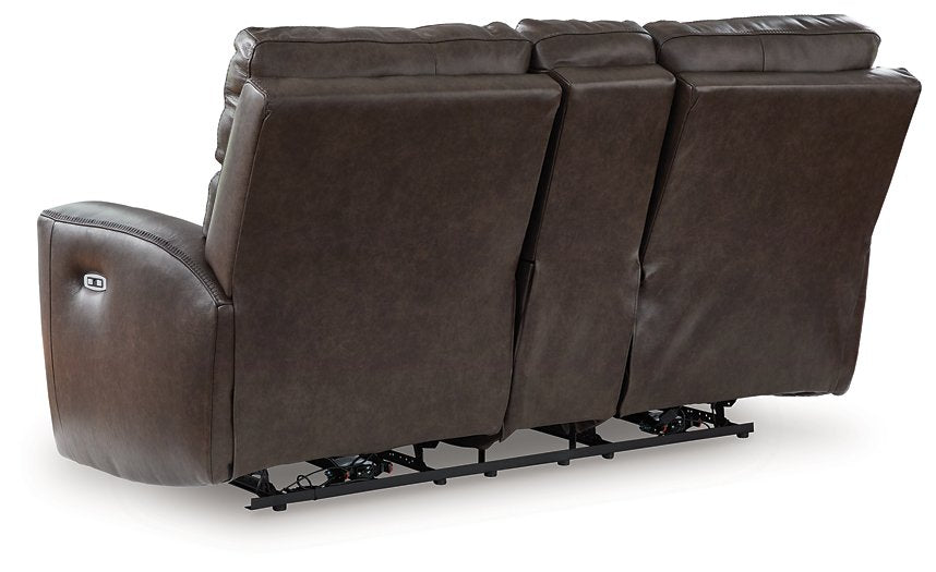 Crossplex Power Reclining Loveseat with Console - Bill's Discount Center (Bradenton, FL)
