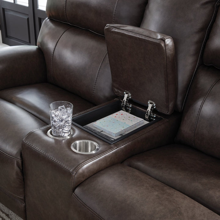 Crossplex Power Reclining Loveseat with Console - Bill's Discount Center (Bradenton, FL)