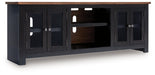 Wildenauer 76" TV Stand with Electric Fireplace - Bill's Discount Center (Bradenton, FL)