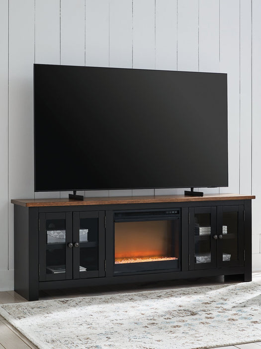 Wildenauer 76" TV Stand with Electric Fireplace - Bill's Discount Center (Bradenton, FL)