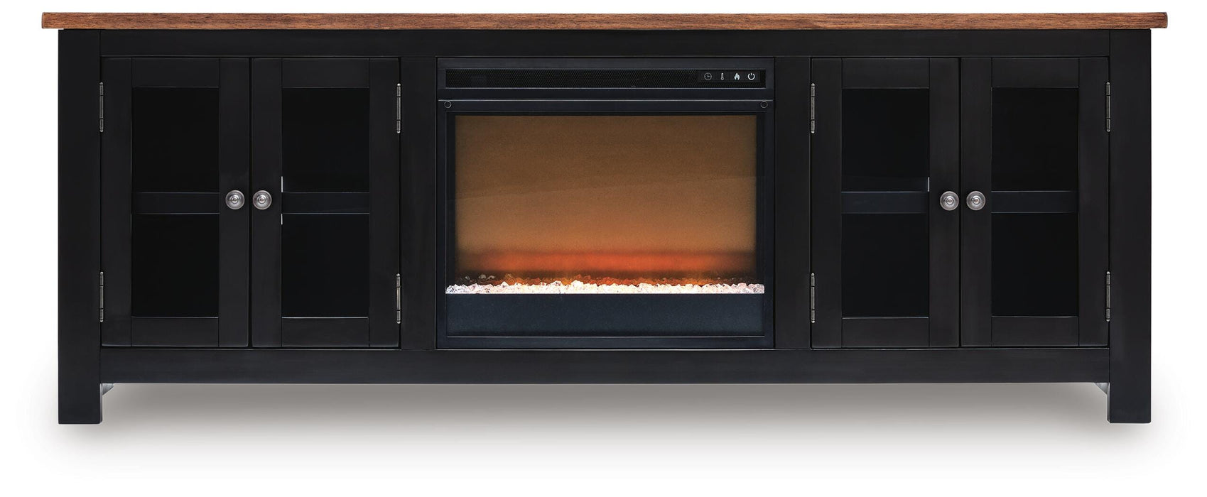 Wildenauer 76" TV Stand with Electric Fireplace - Bill's Discount Center (Bradenton, FL)