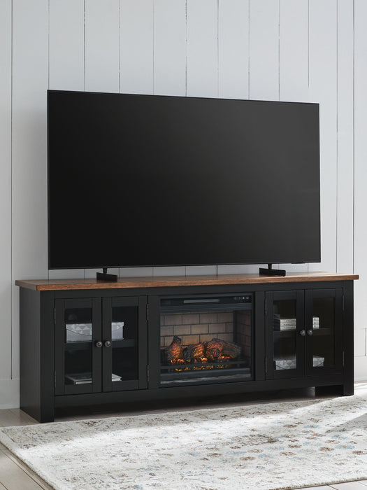 Wildenauer 76" TV Stand with Electric Fireplace - Bill's Discount Center (Bradenton, FL)