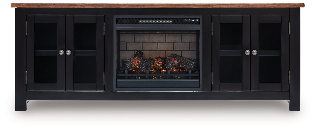 Wildenauer 76" TV Stand with Electric Fireplace - Bill's Discount Center (Bradenton, FL)