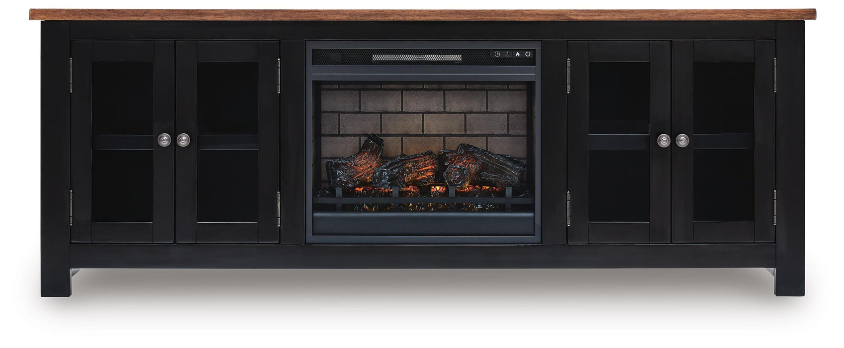 Wildenauer 76" TV Stand with Electric Fireplace - Bill's Discount Center (Bradenton, FL)