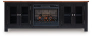 Wildenauer 76" TV Stand with Electric Fireplace - Bill's Discount Center (Bradenton, FL)